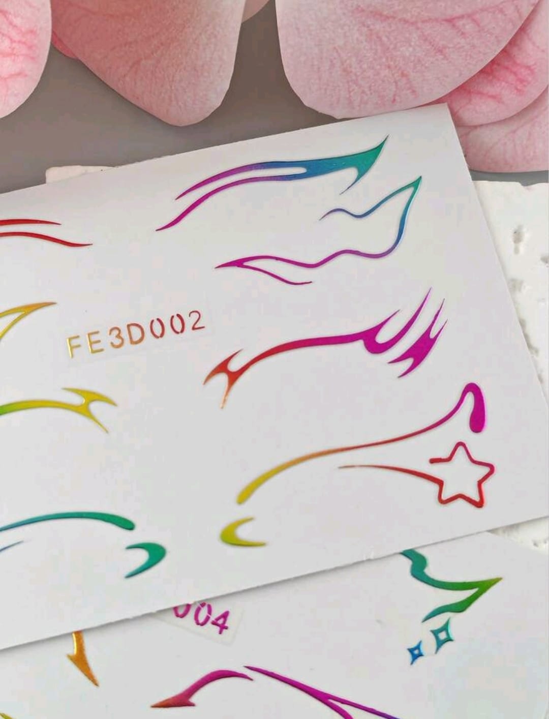Multi Colour Liner Stickers – Set of 2 Cards