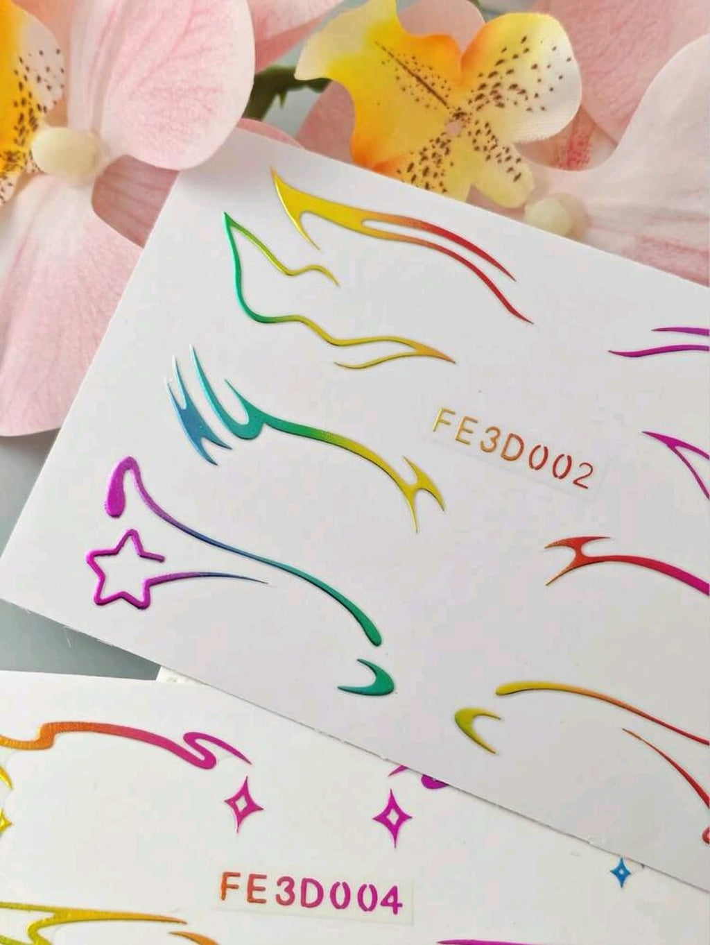 Multi Colour Liner Stickers – Set of 2 Cards