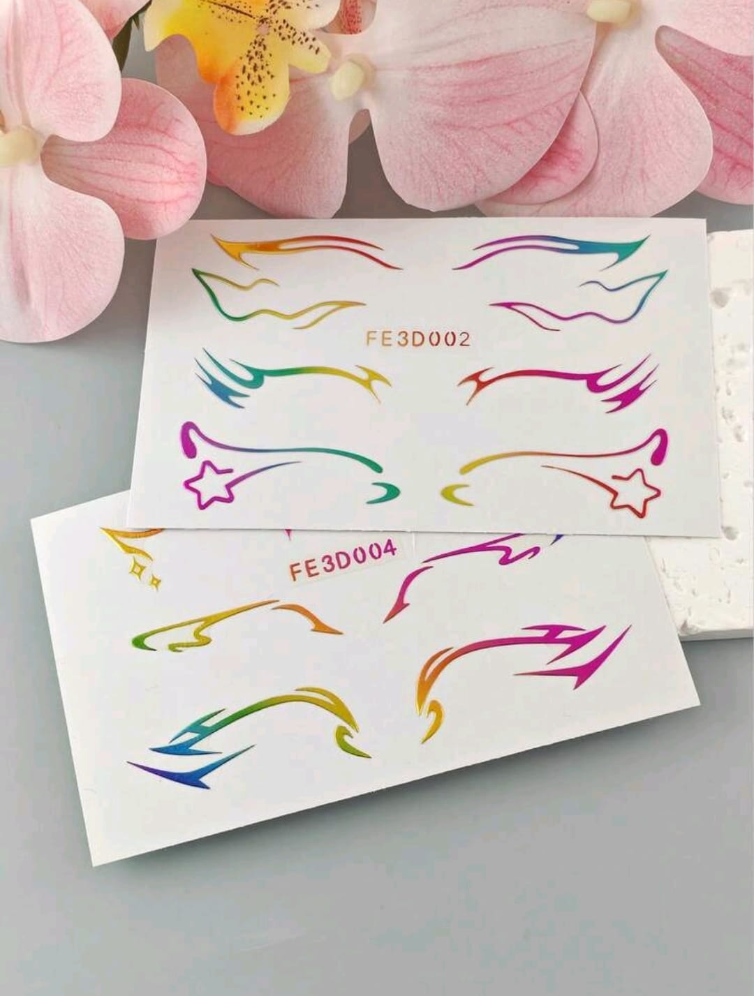 Multi Colour Liner Stickers – Set of 2 Cards