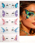 Glitter Butterfly Face Tattoos