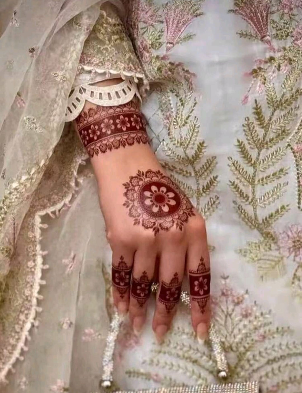 Premium Red Henna Temporary Tattoo Sticker