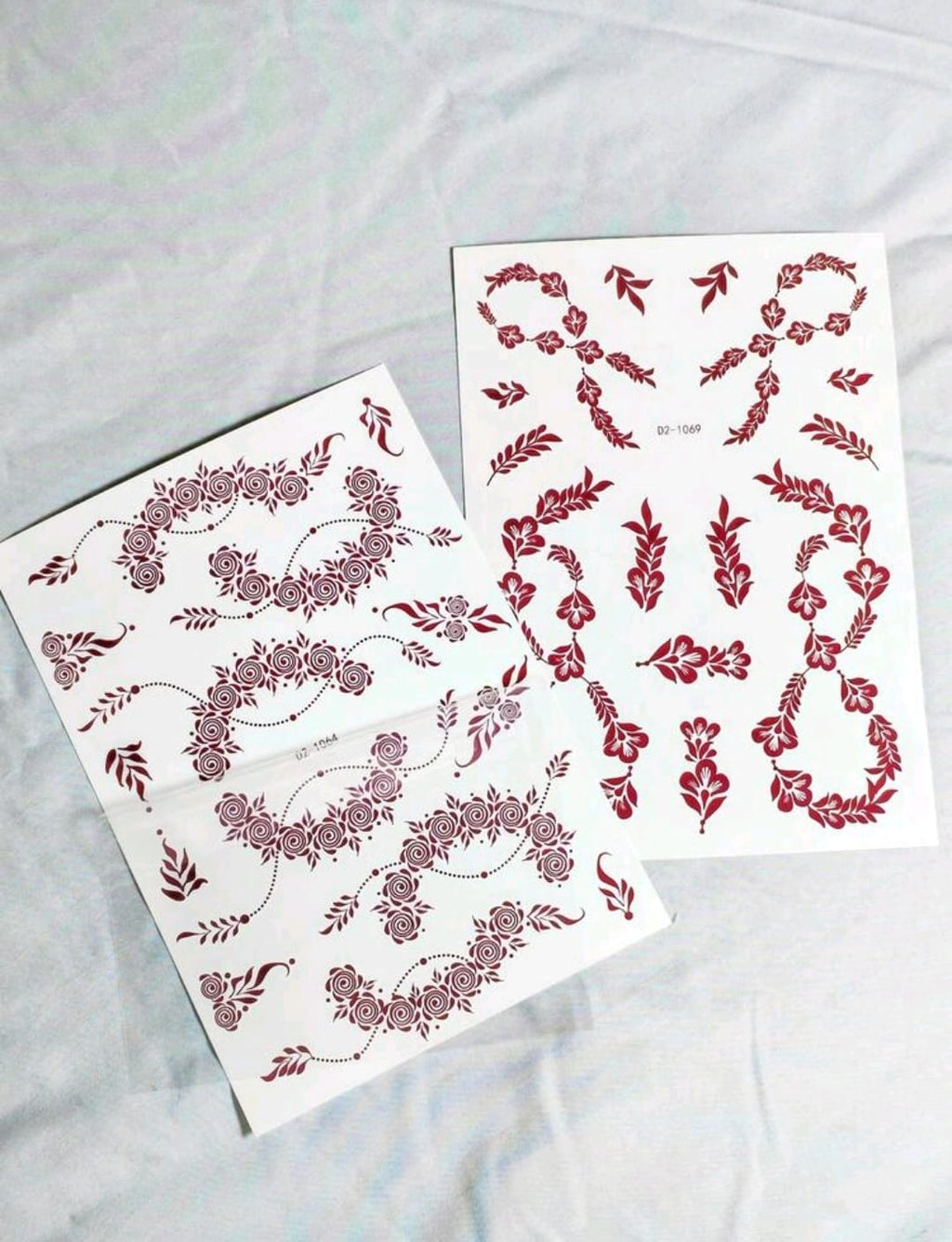 Henna Tattoo Stickers | Floral Mehndi Temporary Tattoo Card  Each card