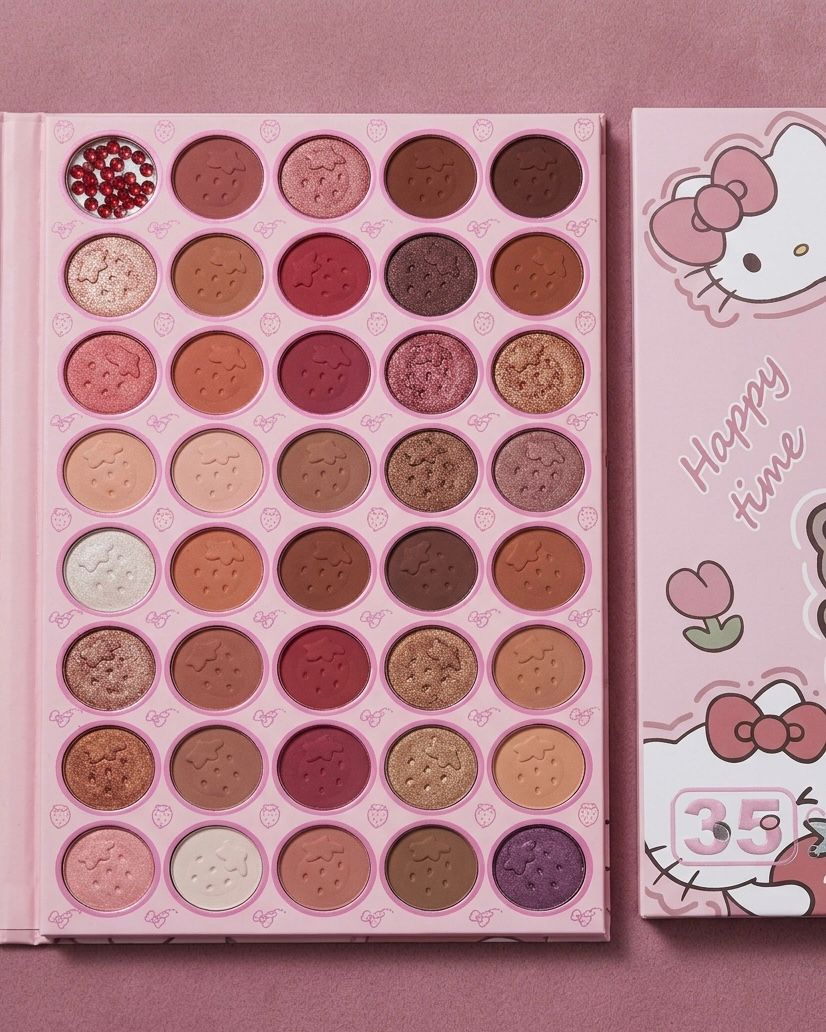 Hello Kitty 35-Color Pink Eyeshadow Palette