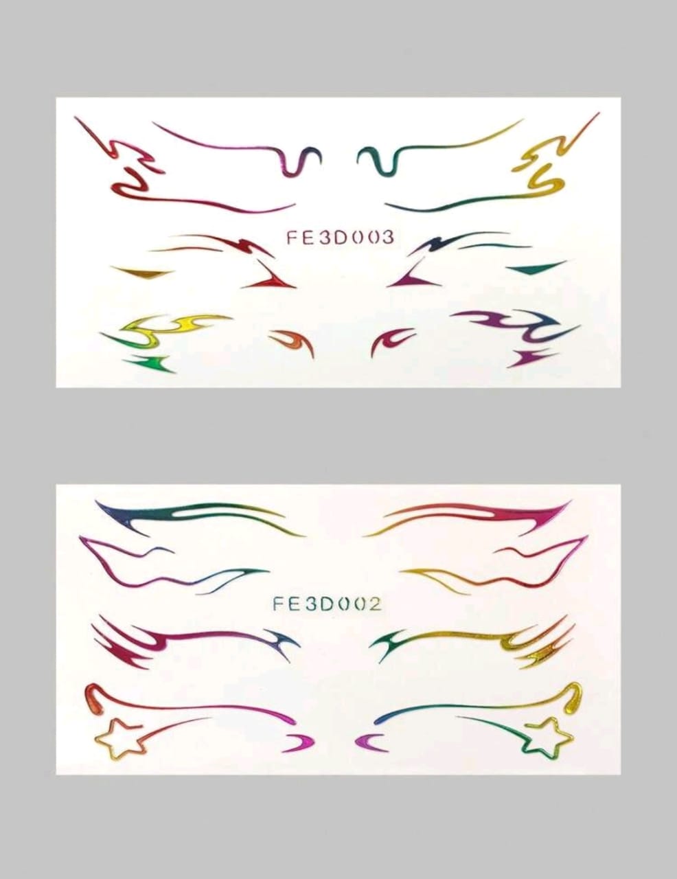 3D Gradient Colorful Eyeliner Stickers