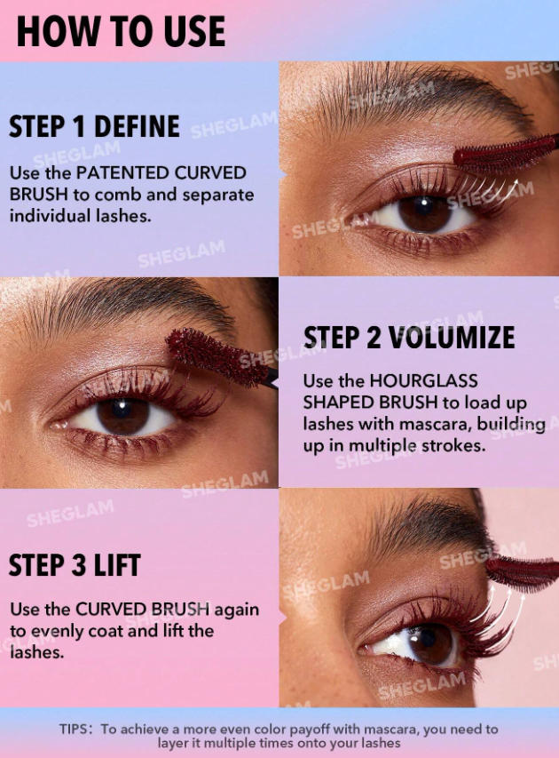 SHEGLAM All-In-One Volume & Length Mascara Burgundy