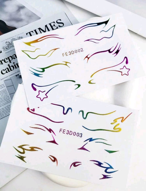 3D Gradient Colorful Eyeliner Stickers
