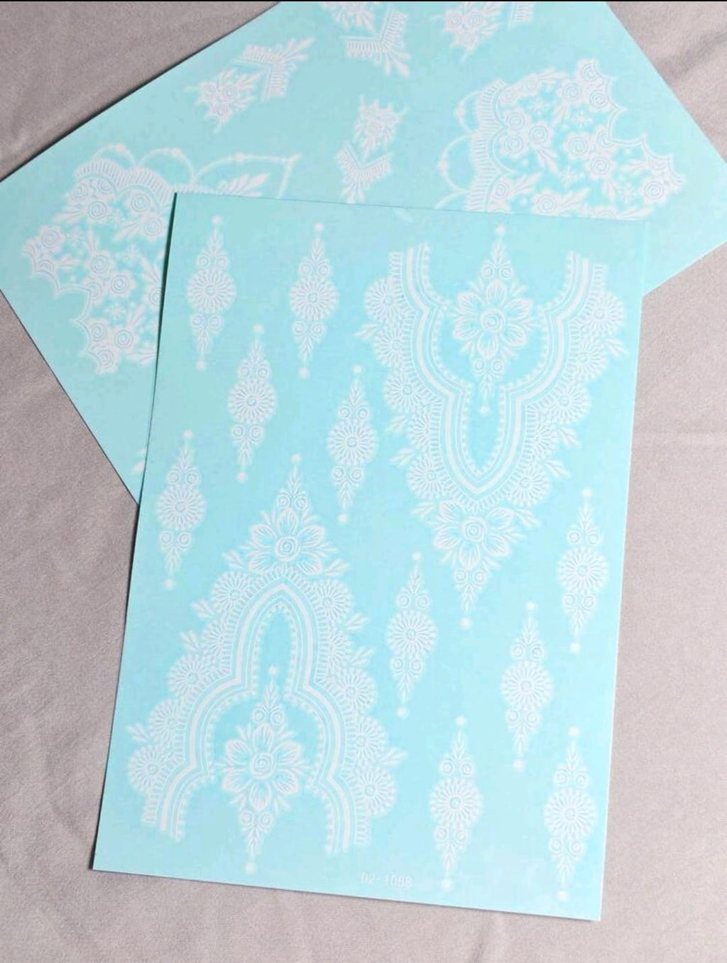 White Henna Temporary Tattoo Stickers