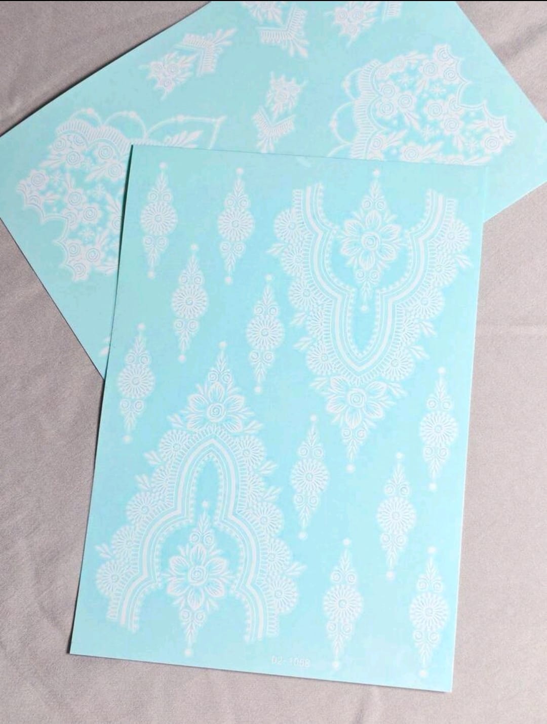 White Henna Temporary Tattoo Stickers