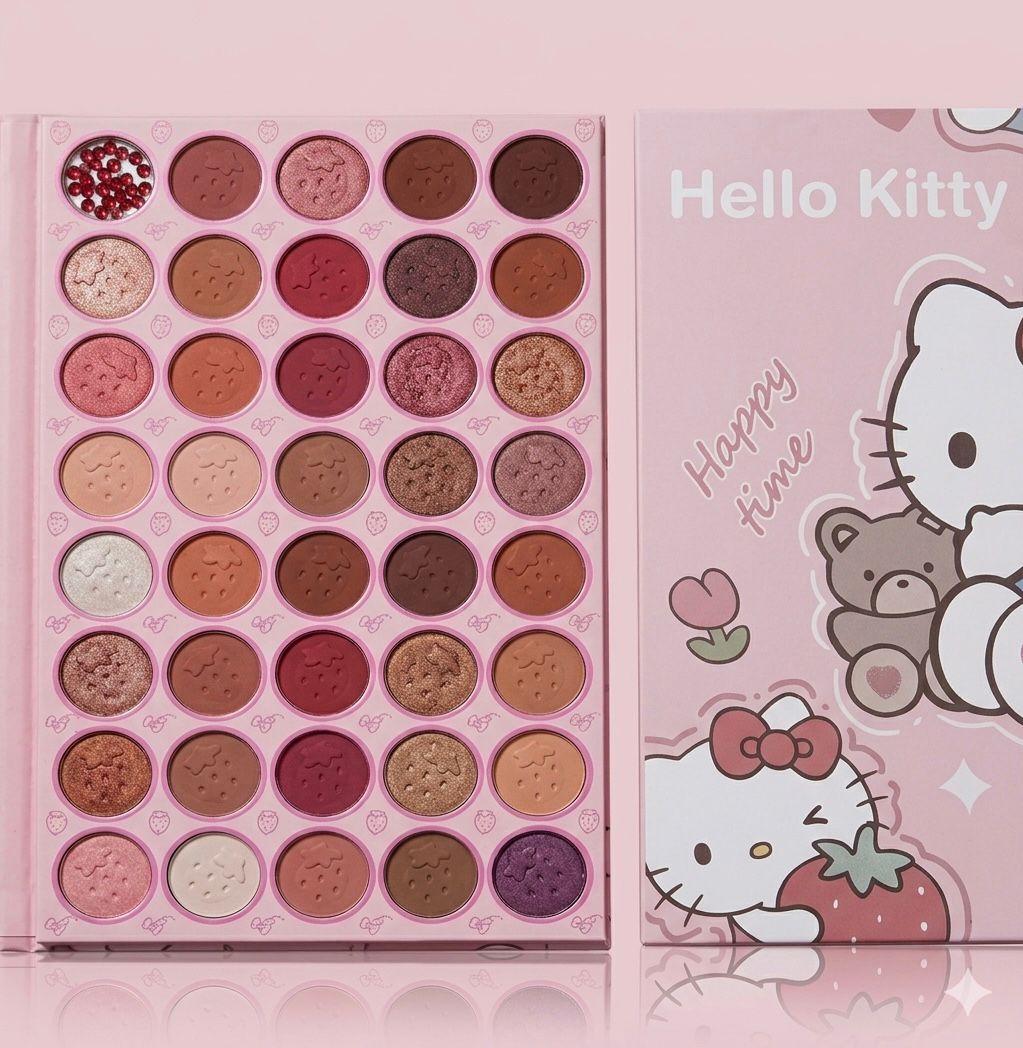 Hello Kitty 35-Color Pink Eyeshadow Palette