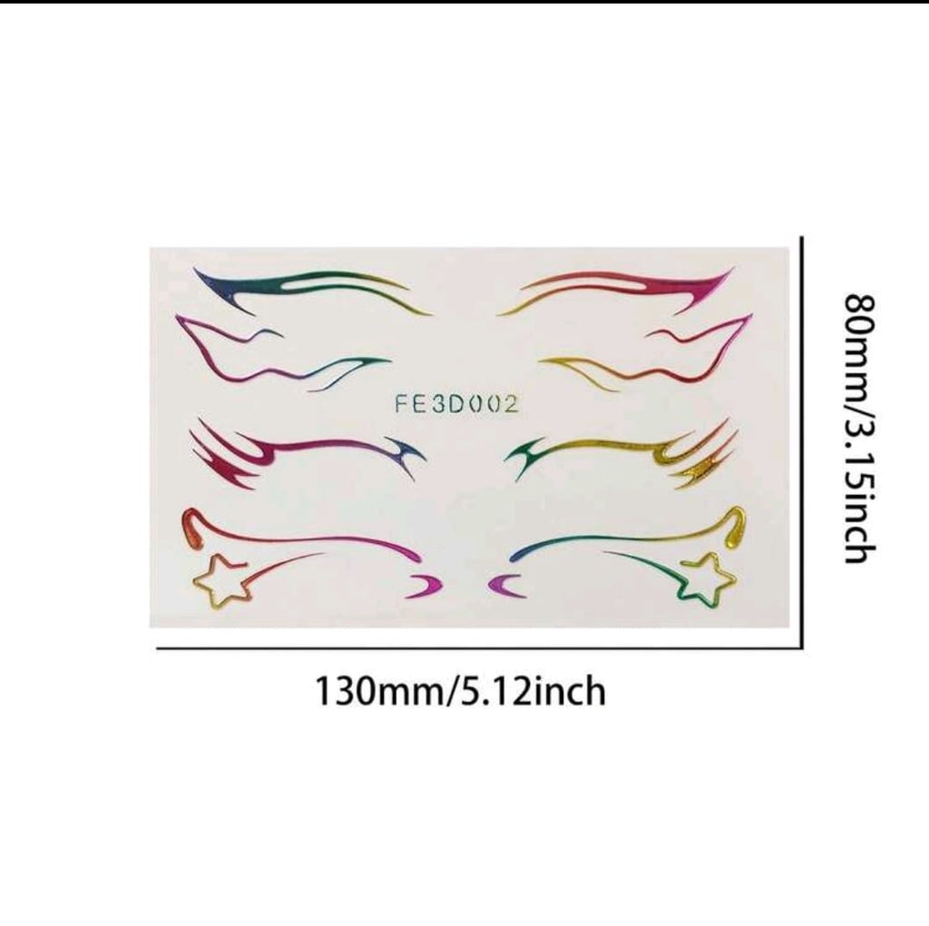 3D Gradient Colorful Eyeliner Stickers