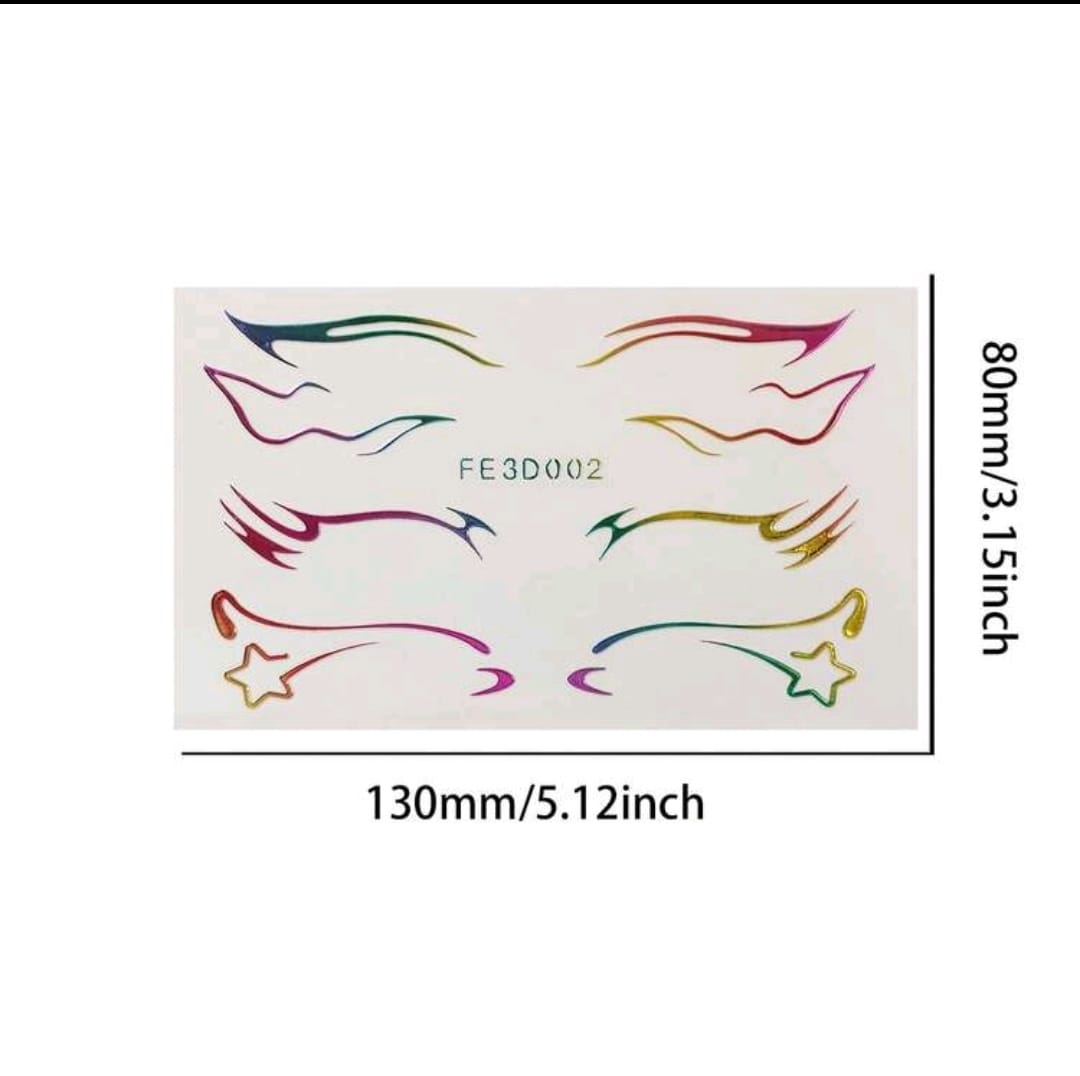 3D Gradient Colorful Eyeliner Stickers