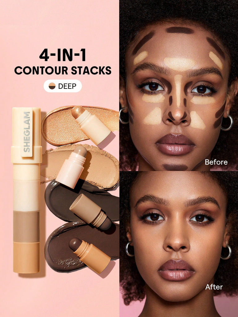 SHEGLAM Multi-Glam Face Pen | 4-in-1 Contour Stick – Deep 🤎