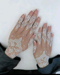 White Henna Temporary Tattoo Stickers