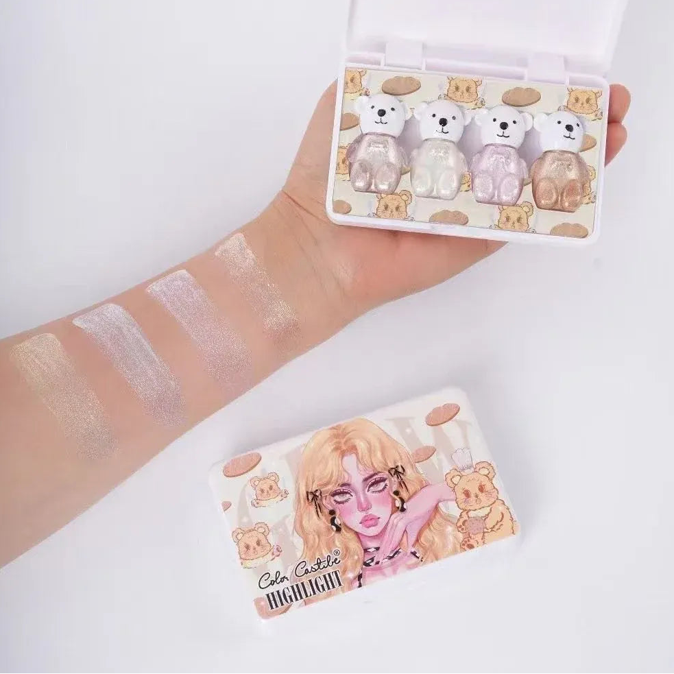 Color Castle Bear Highlighter - 4Pcs Set
